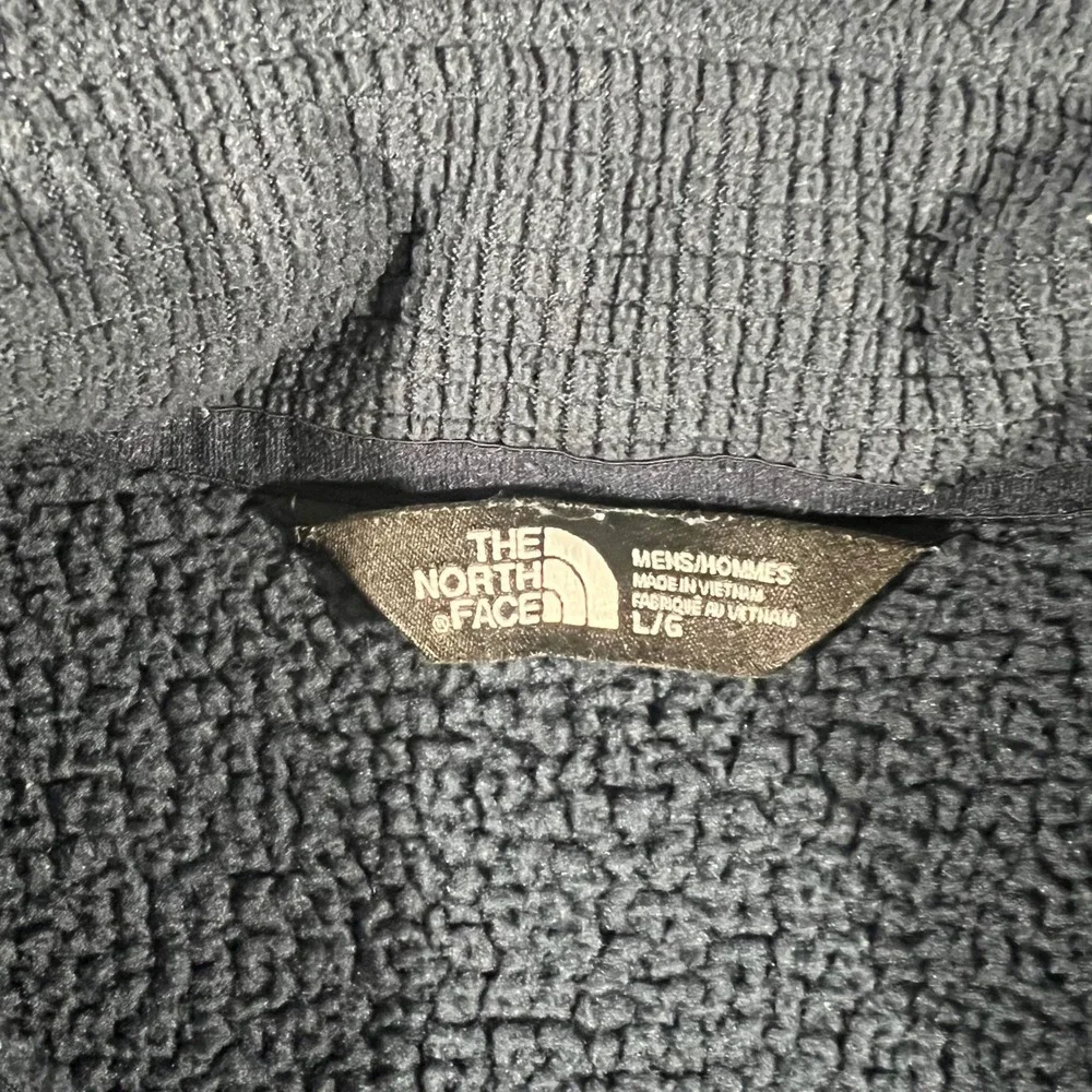 The North Face Fleece Pullover Mens L Blue Quarter Zip Waffle Knit Gorpcore